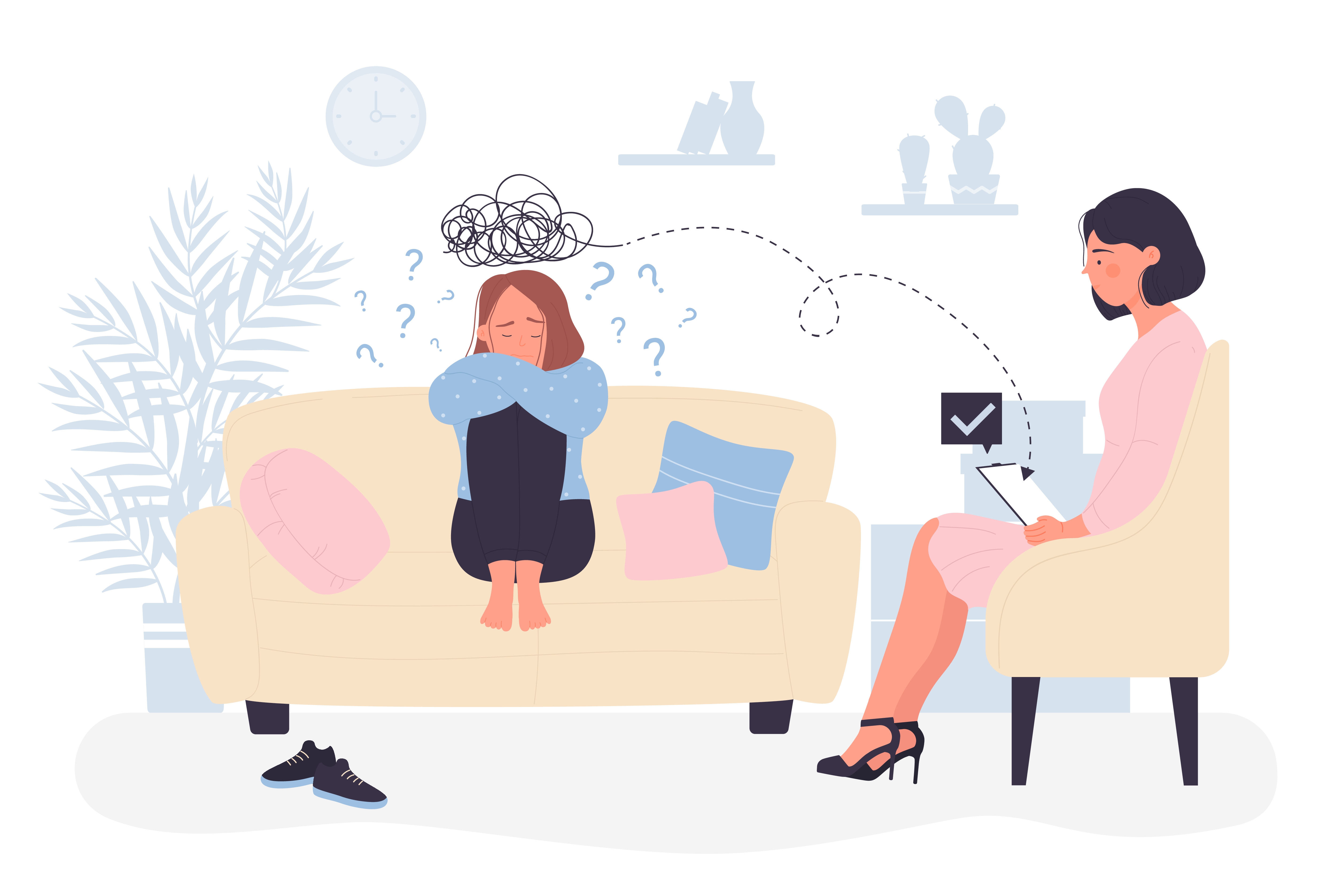 tegning af terapeut og klient