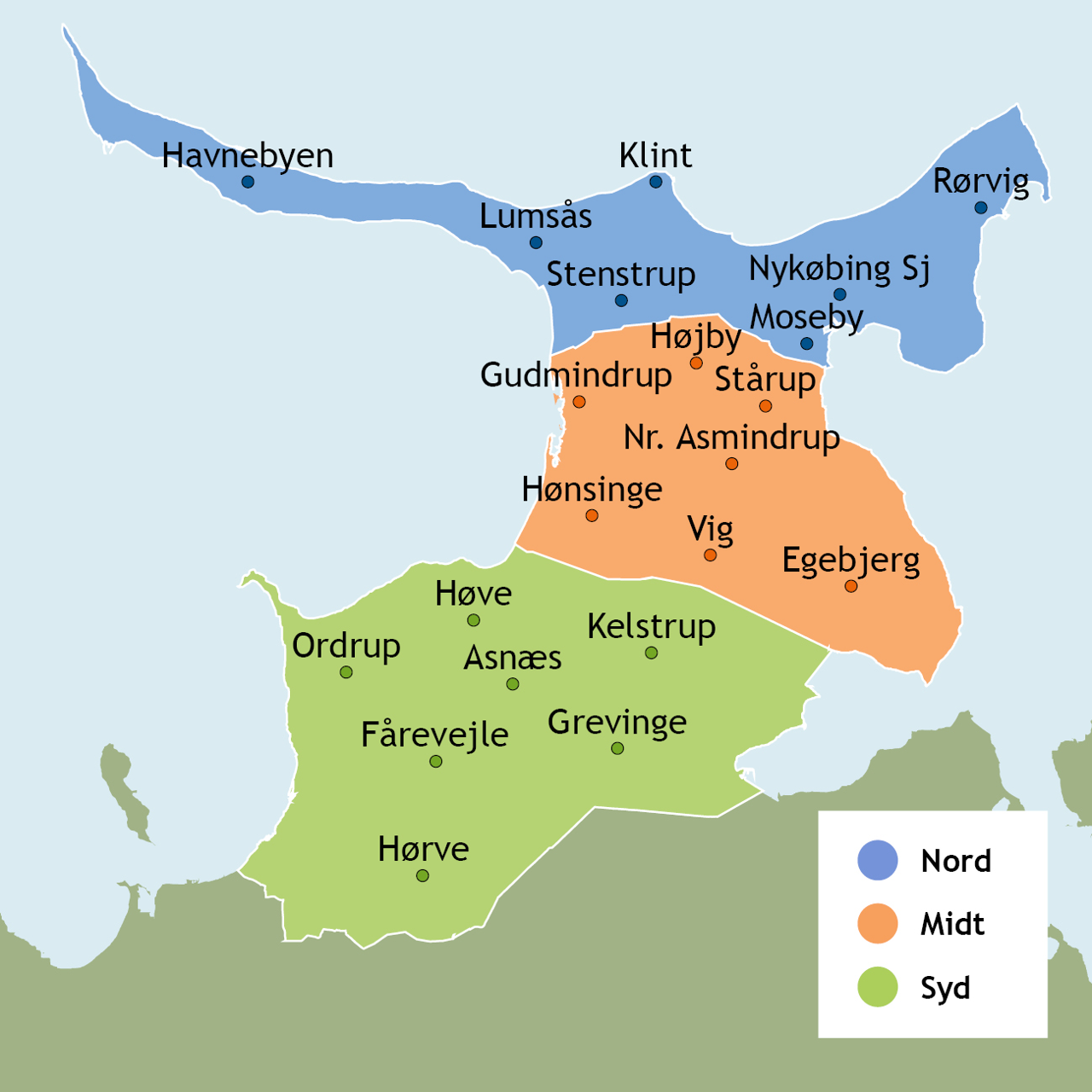 Kort over hjemme- og sygeplejen